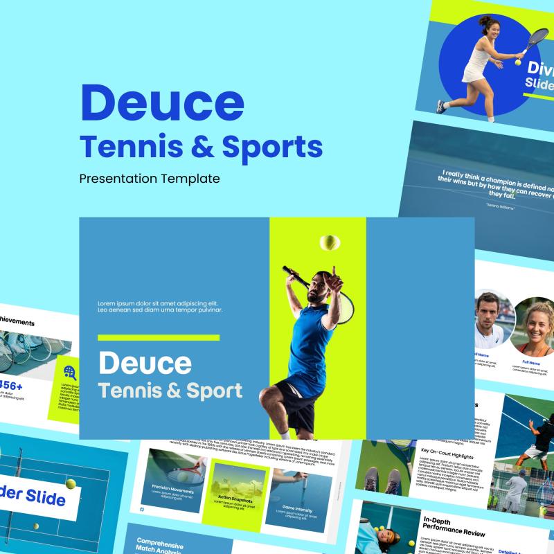 Deuce | Tennis and Sports Presentation Template - Main Preview