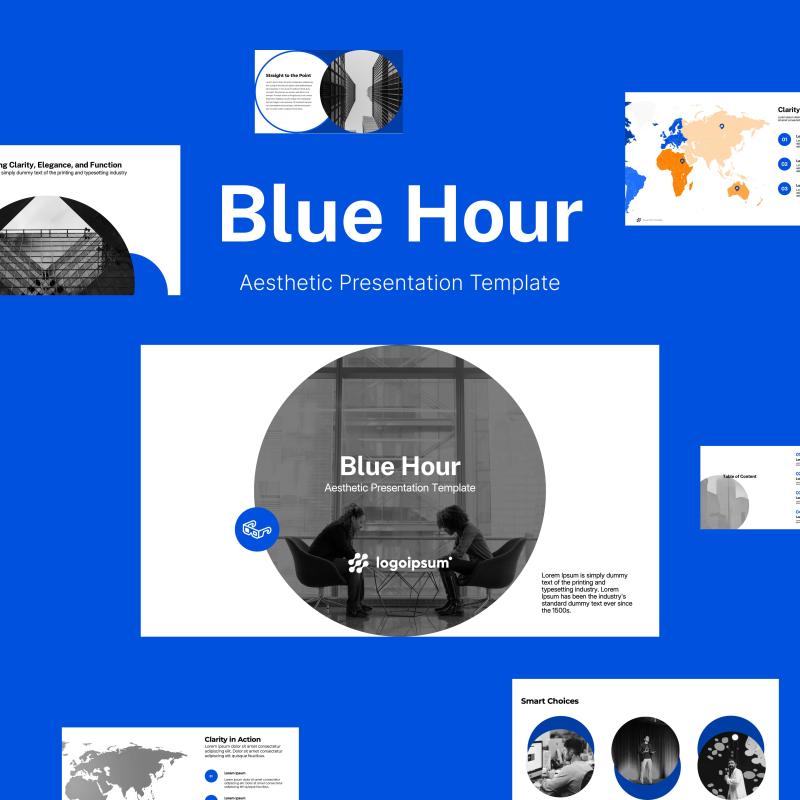 Blue Hour | Aesthetic Presentation Template - Main Preview