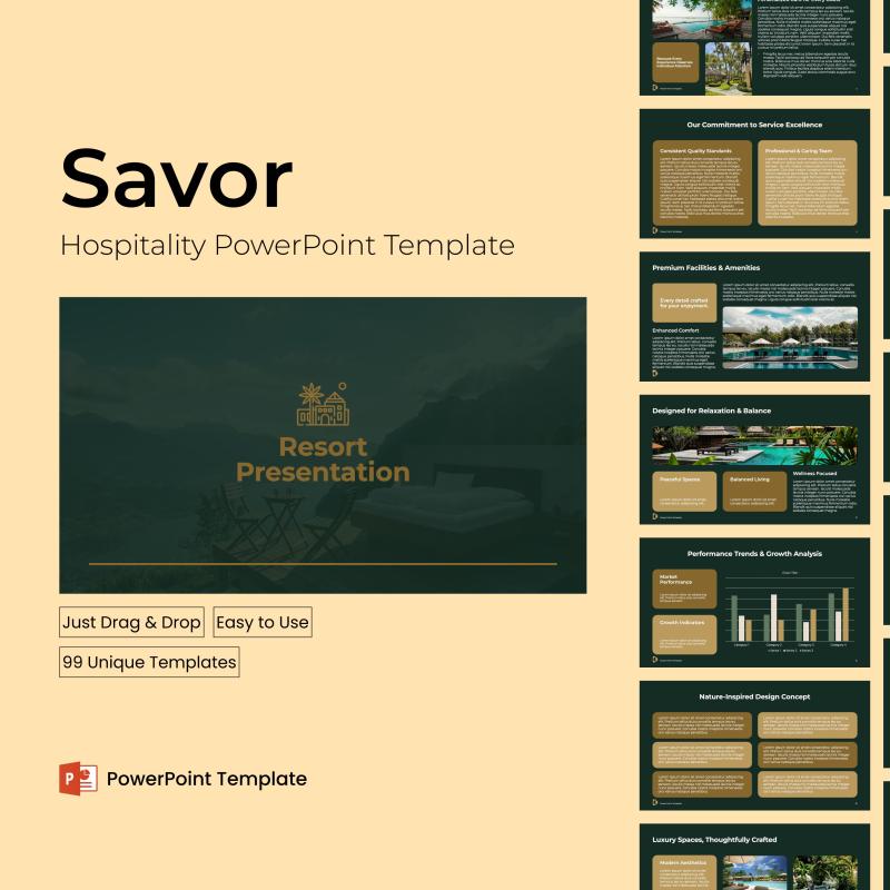 Savor | Hospitality Presentation Template - Main Preview